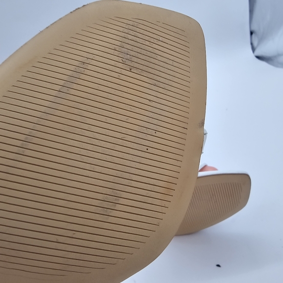 Stuart Weitzman Amelina White Leather Heeled Sandals Size 6 - Picture 12 of 16